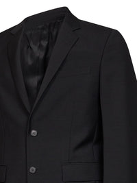 Fendi Men Black Kid Mohair Single-Breasted Jacket