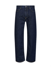 FENDI Fendi Men Dark Blue Cotton Denim Straight Jeans
