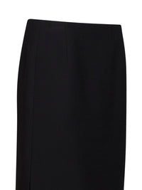 Fendi Women Black Wool And Silk Midi Pencil Skirt