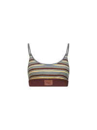 FENDI Fendi Women Multicolor Striped Cotton Knit Bralette Top