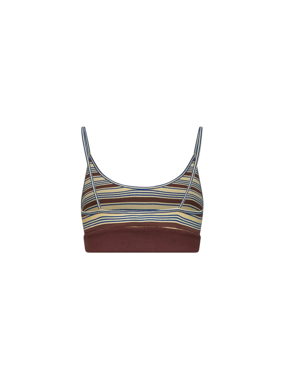 FENDI Fendi Women Multicolor Striped Cotton Knit Bralette Top
