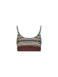 FENDI Fendi Women Multicolor Striped Cotton Knit Bralette Top