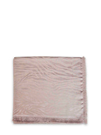 Fendi Silk Women Taupe Tiger Animalier Silk And Cashmere Jacquard Stole