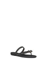 FERRAGAMO Ferragamo Women Black Rubber Vara Bow Thong Sandals