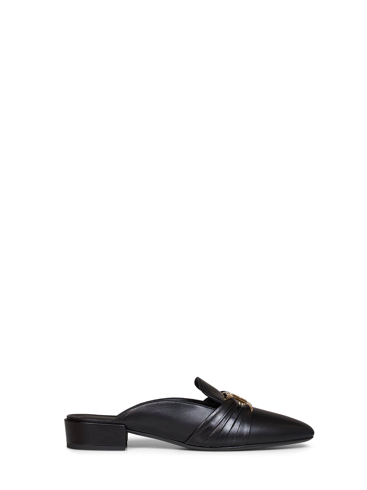 FERRAGAMO Ferragamo Women Black Corby Mules With Gancini Ornament