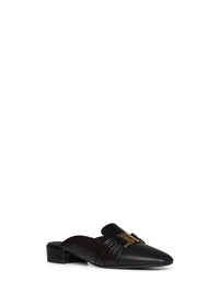 FERRAGAMO Ferragamo Women Black Corby Mules With Gancini Ornament
