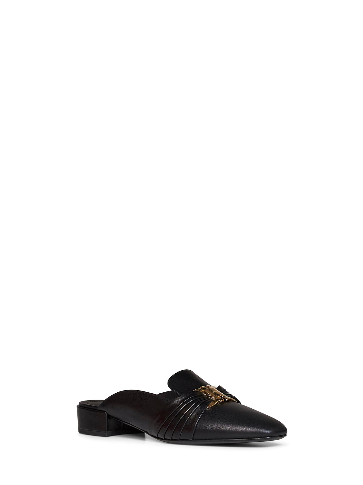FERRAGAMO Ferragamo Women Black Corby Mules With Gancini Ornament