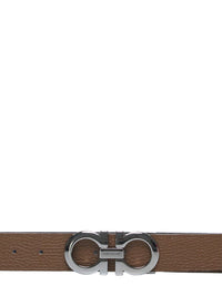 Ferragamo Men Gancini Reversible Leather Belt By Ferragamo