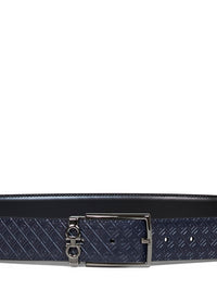 Ferragamo Men Midnight Blue And Black Reversible Gancini Belt