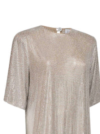 GIUSEPPE DI MORABITO Giuseppe Di Morabito Women Silver Crystal-Embellished Tulle T-Shirt Mini Dress