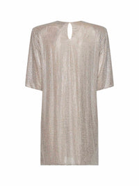 GIUSEPPE DI MORABITO Giuseppe Di Morabito Women Silver Crystal-Embellished Tulle T-Shirt Mini Dress