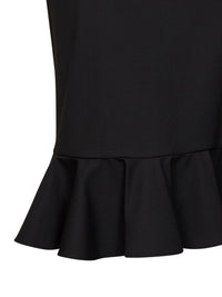 Giuseppe Di Morabito Women Black Virgin Wool Midi Skirt With Ruffle