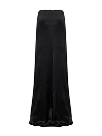 Giuseppe Di Morabito Women Black Satin Maxi Skirt With Jeweled Detail