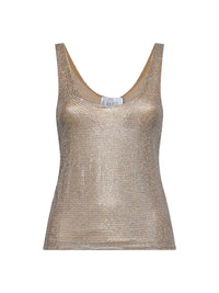 GIUSEPPE DI MORABITO Giuseppe Di Morabito Women Silver Crystal-Embellished Tulle Tank Top