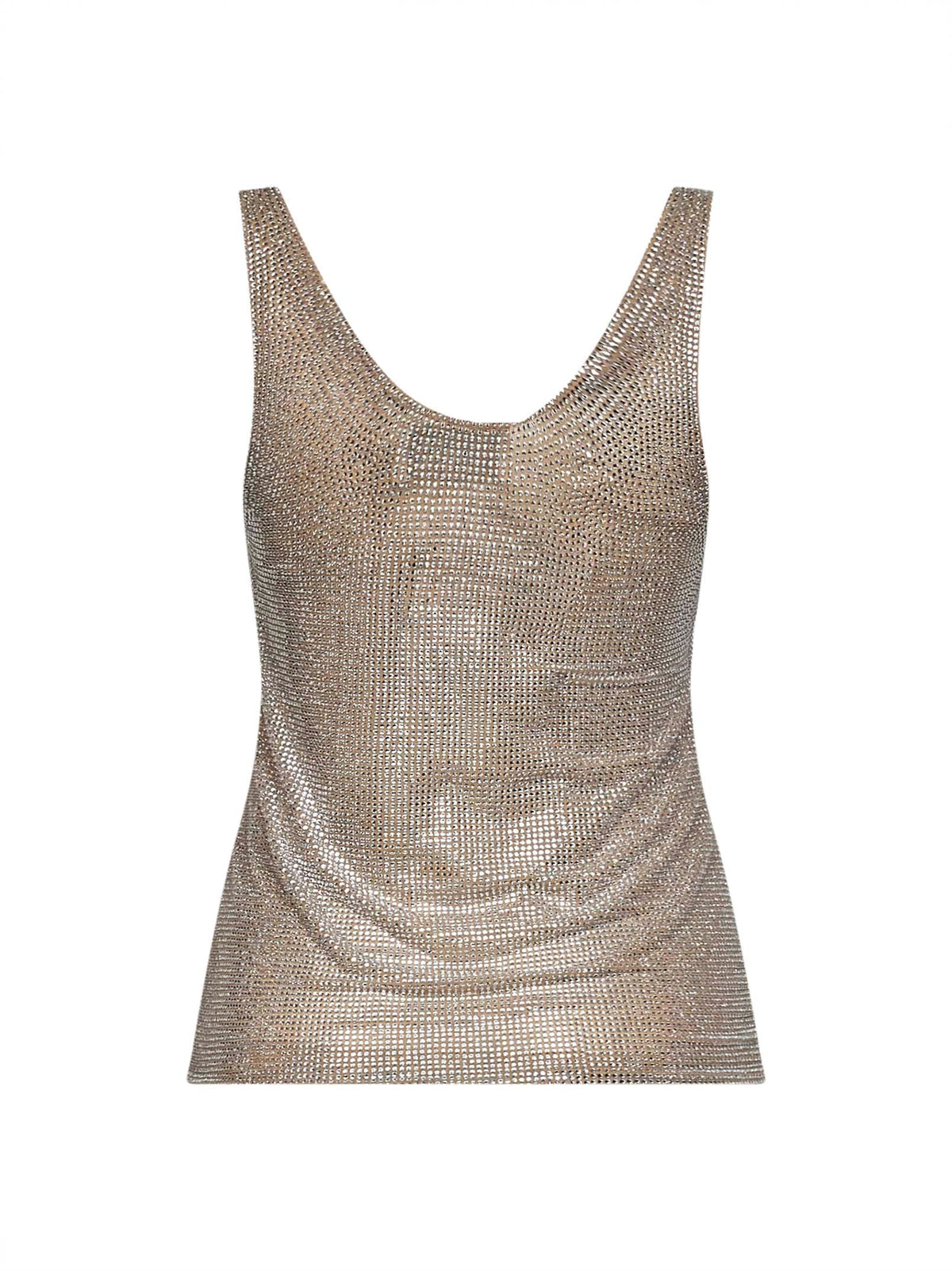 GIUSEPPE DI MORABITO Giuseppe Di Morabito Women Silver Crystal-Embellished Tulle Tank Top