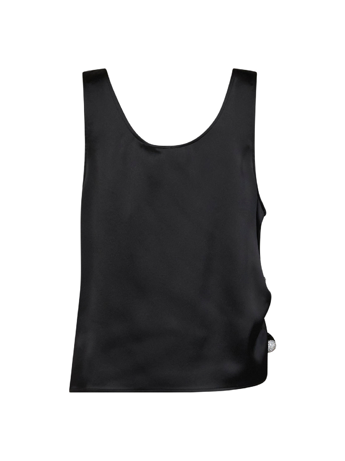 Giuseppe Di Morabito Women Black Satin Draped Top