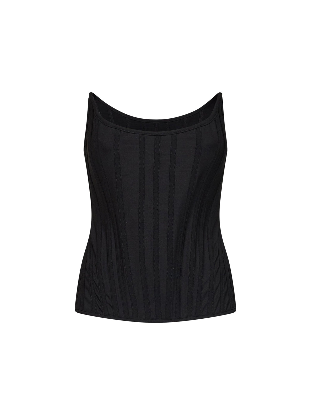 GIUSEPPE DI MORABITO Giuseppe Di Morabito Women Black Stretch Twill Bustier Top