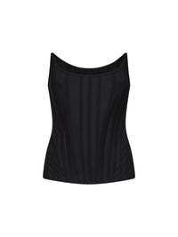 GIUSEPPE DI MORABITO Giuseppe Di Morabito Women Black Stretch Twill Bustier Top