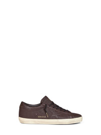 GOLDEN GOOSE Golden Goose Men Dark Brown Grained Leather Super-Star Sneakers