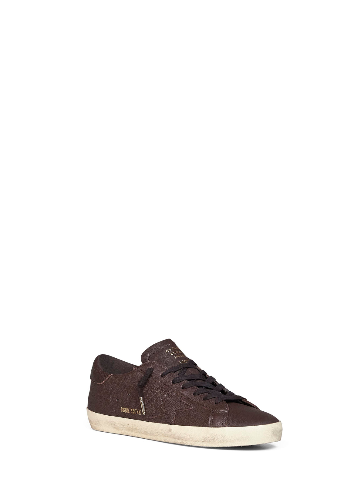 GOLDEN GOOSE Golden Goose Men Dark Brown Grained Leather Super-Star Sneakers