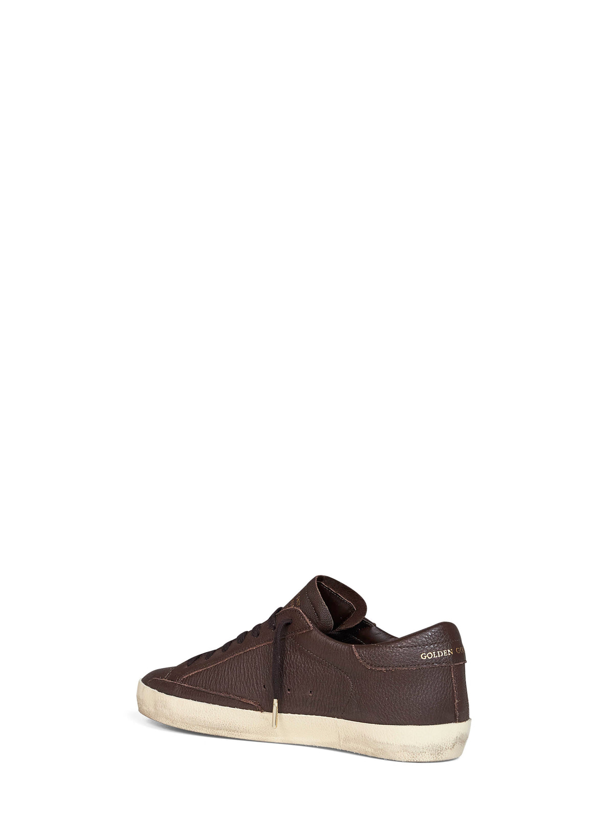 GOLDEN GOOSE Golden Goose Men Dark Brown Grained Leather Super-Star Sneakers