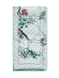 GUCCI Gucci Women Green Printed Silk Twill Scarf