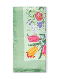 GUCCI Gucci Women Green Printed Silk Twill Scarf
