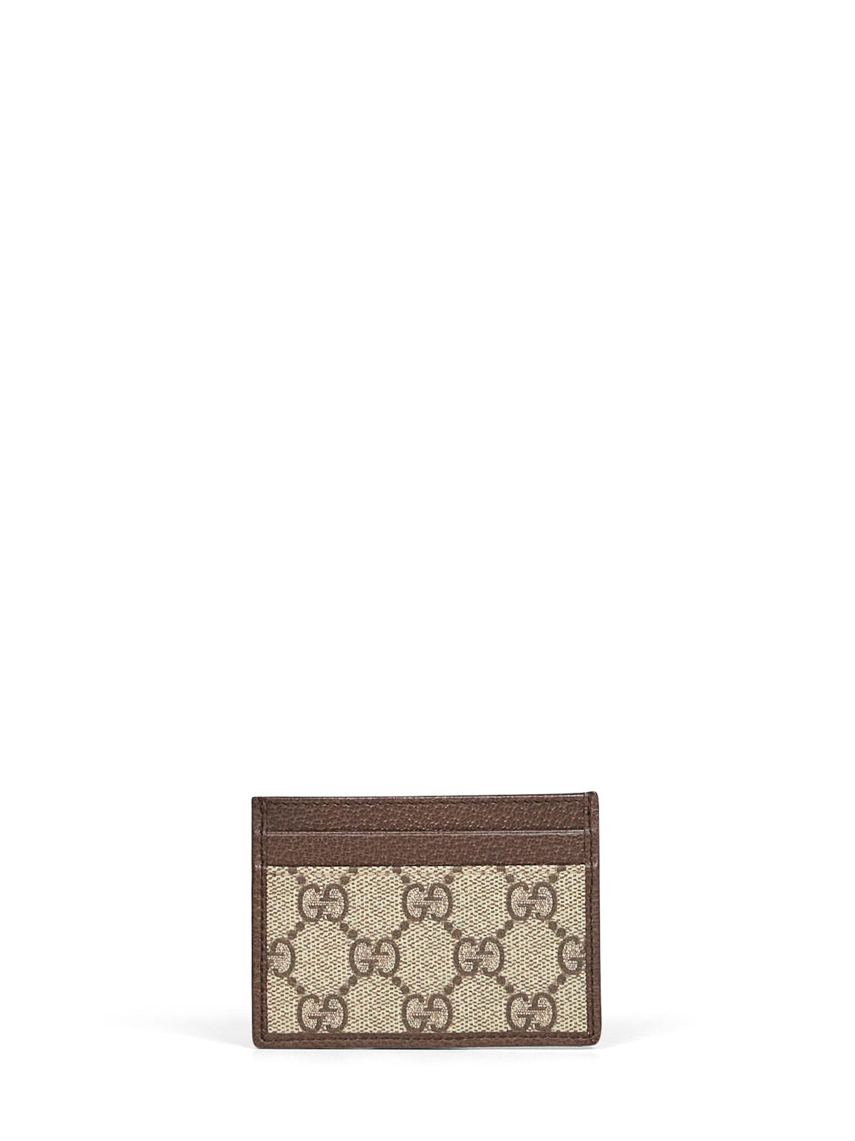 Gucci Women Beige And Dark Brown Ophidia Card Holder