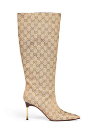 GUCCI Gucci Women Beige Gg Canvas Bombshell Boots