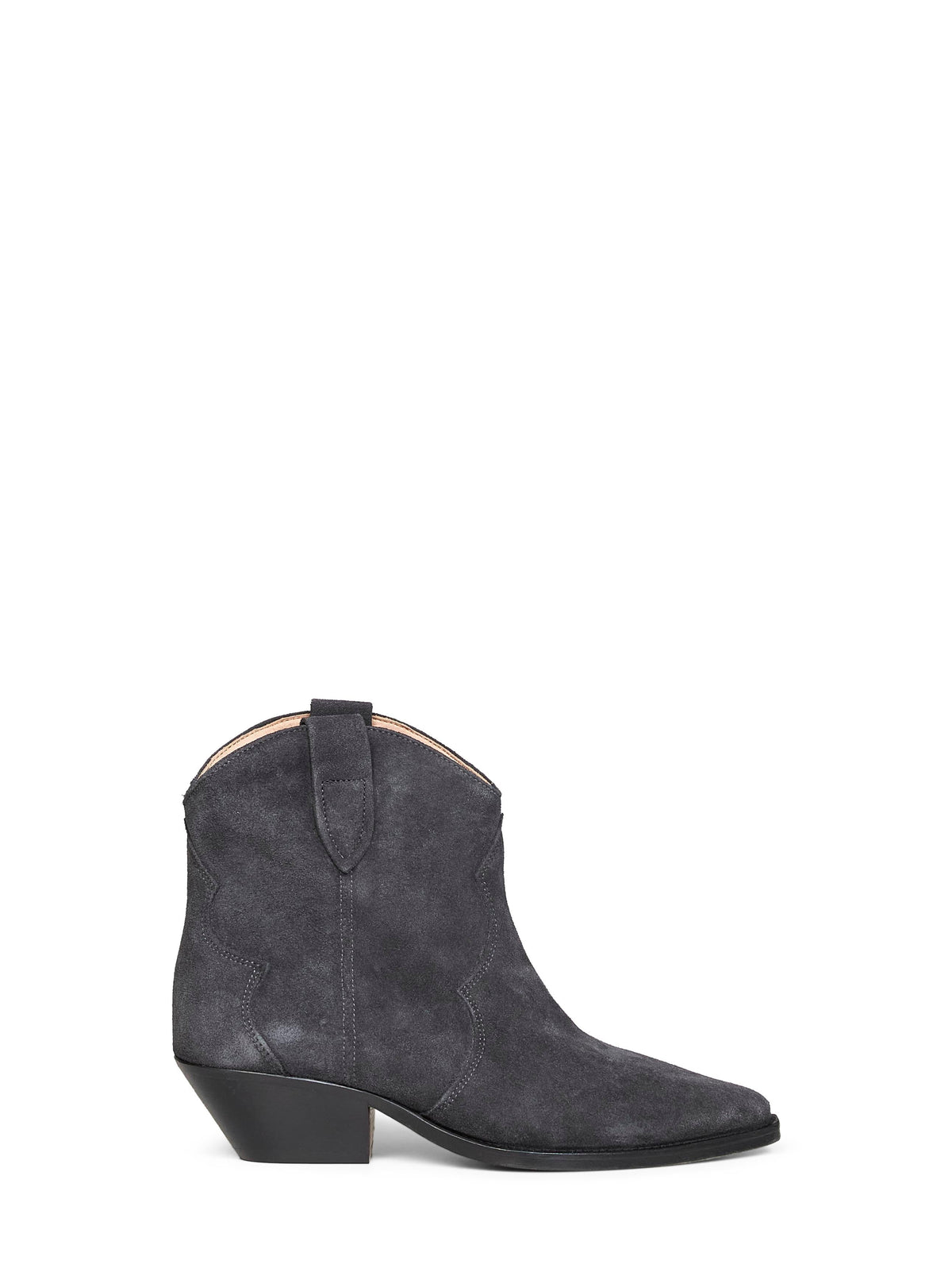 ISABEL MARANT Isabel Marant Women Washed Black Suede Dewina Western Ankle Boots