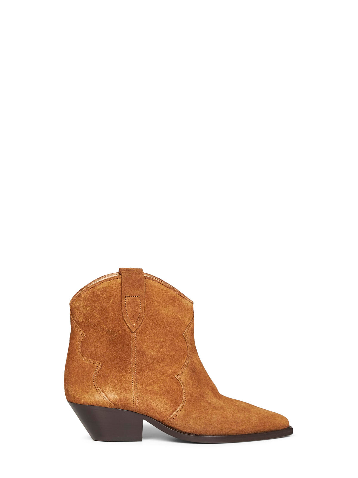 ISABEL MARANT Isabel Marant Women Cognac Suede Dewina Western Ankle Boots