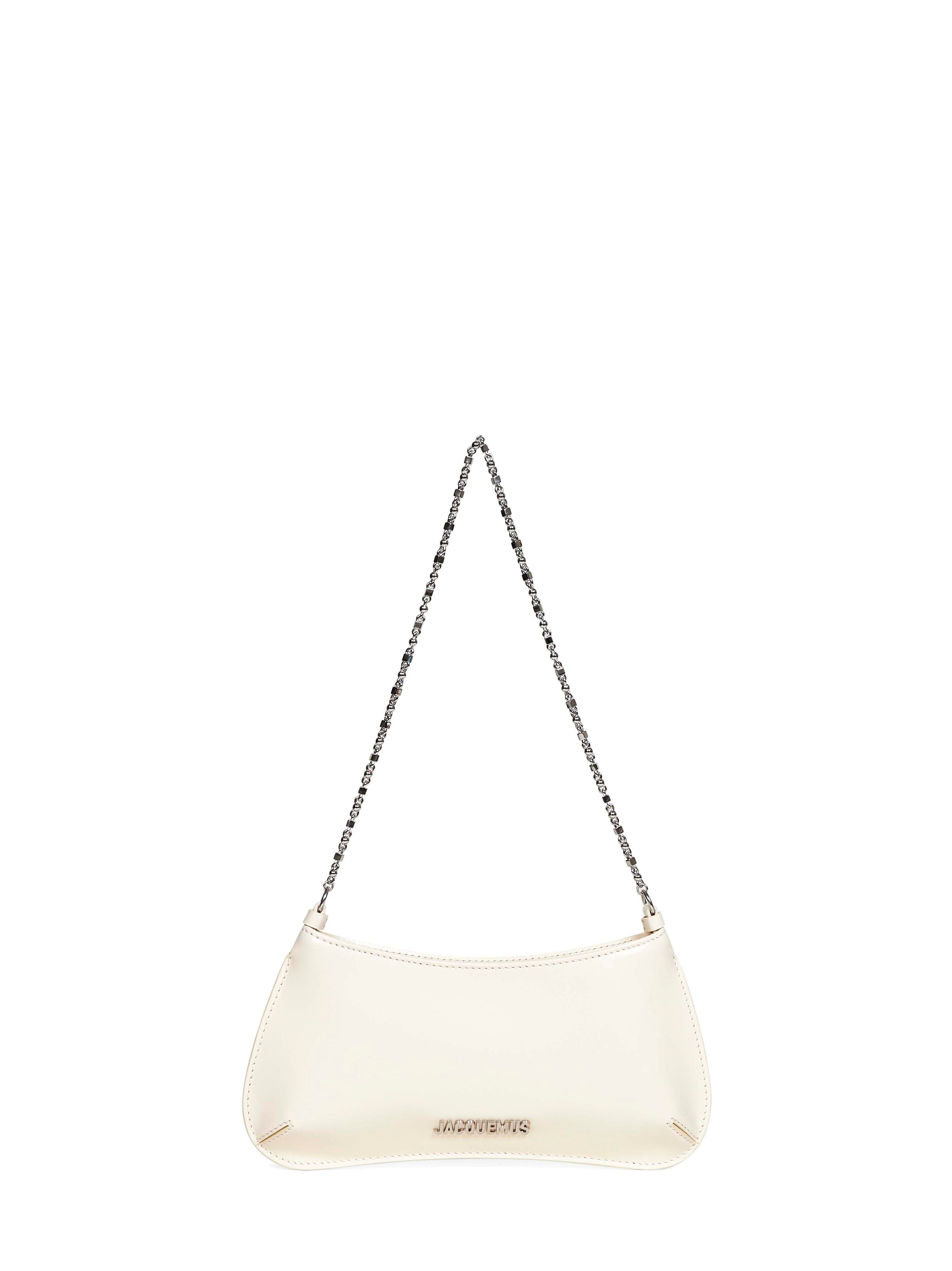 JACQUEMUS Jacquemus Women Light Ivory The Small Bisou Chaine Shoulder Bag