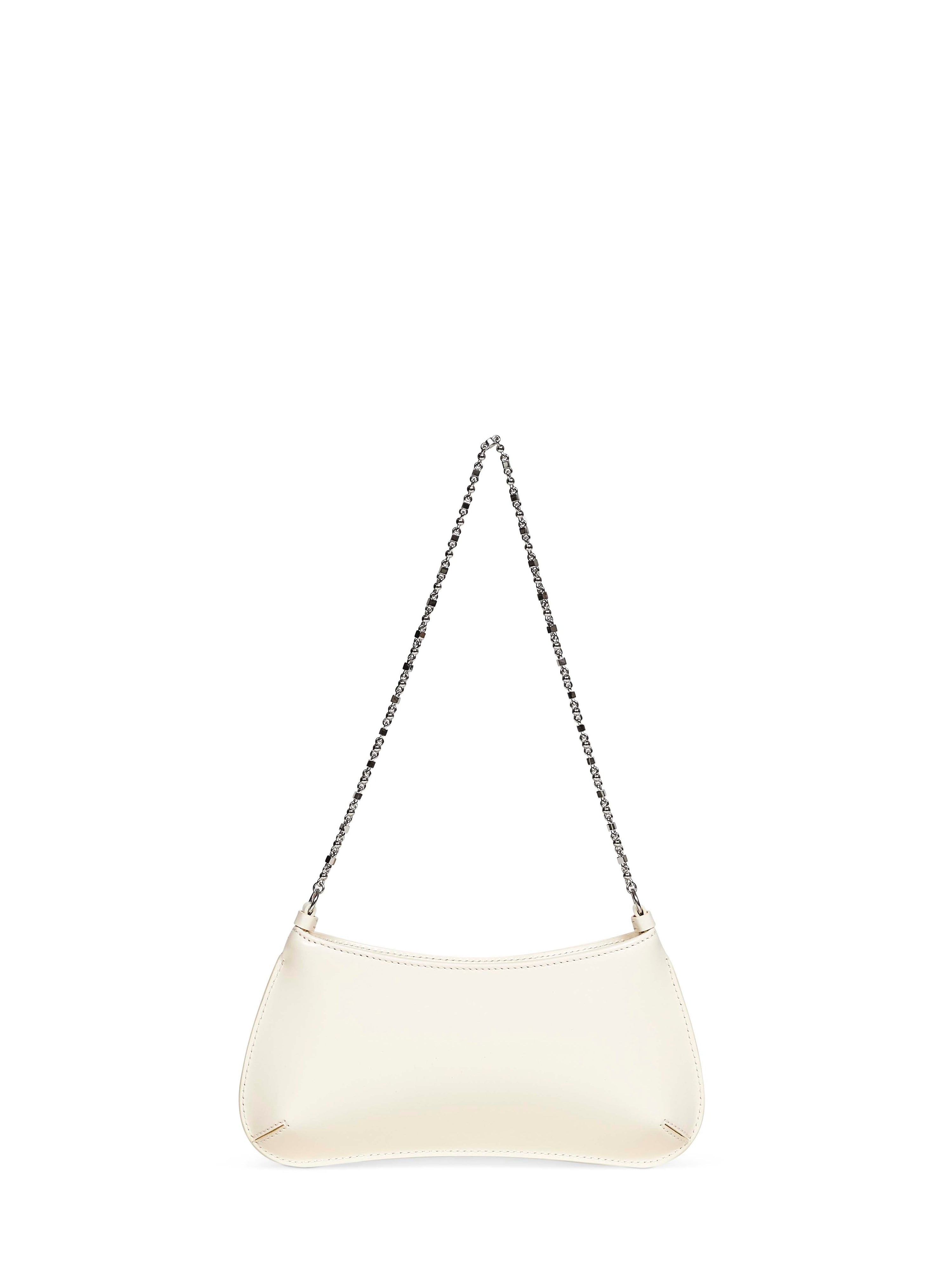 JACQUEMUS Jacquemus Women Light Ivory The Small Bisou Chaine Shoulder Bag
