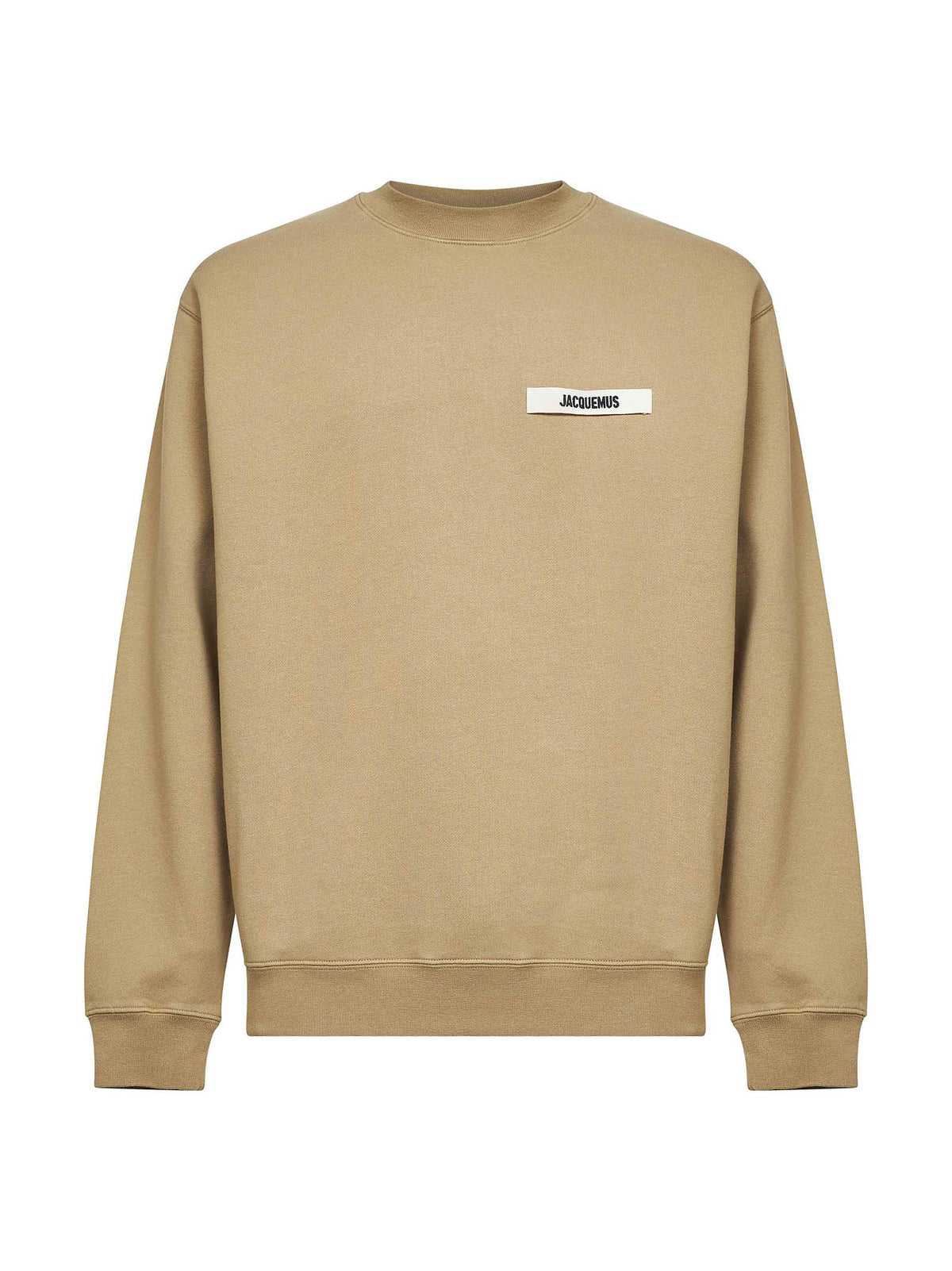Jacquemus Men Dark Beige Organic Cotton Fleece The Gros Grain Sweatshirt