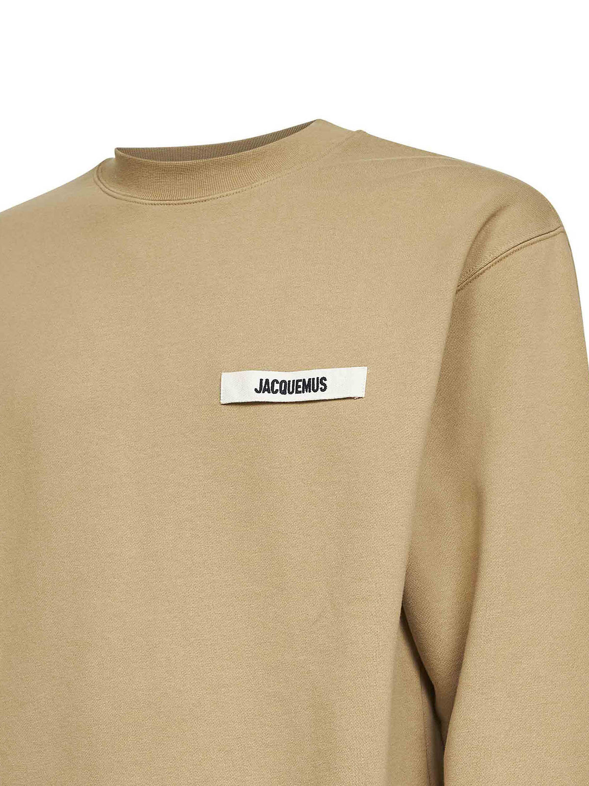 Jacquemus Men Dark Beige Organic Cotton Fleece The Gros Grain Sweatshirt