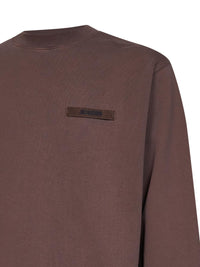 JACQUEMUS Jacquemus Men Brown Organic Cotton Fleece The Gros Grain Sweatshirt
