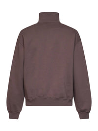 Jacquemus Men Brown The Gros Grain Zipped-Rollneck Sweatshirt