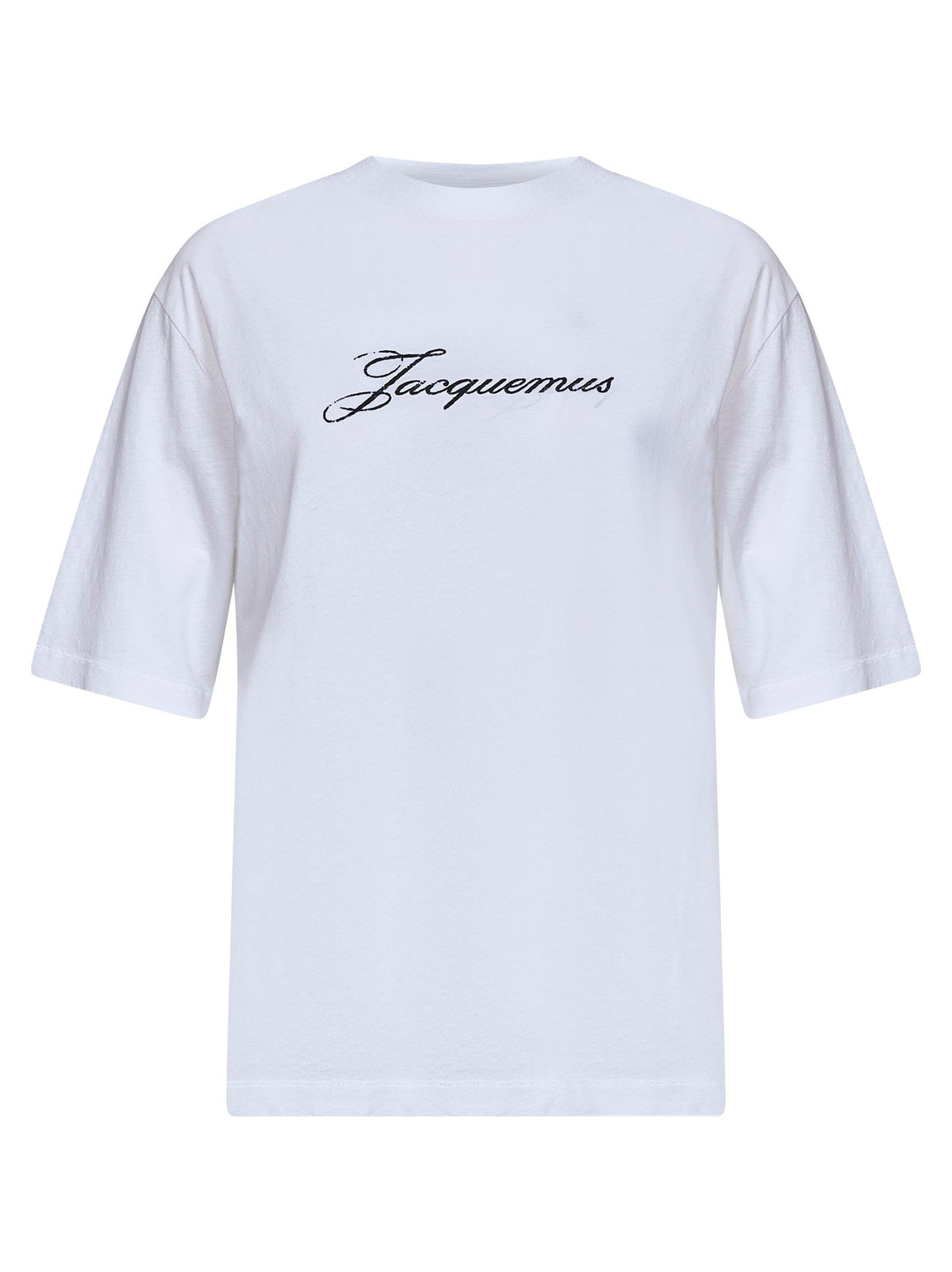 JACQUEMUS Jacquemus Women White Jersey The Jacquemus Logo-Printed T-Shirt