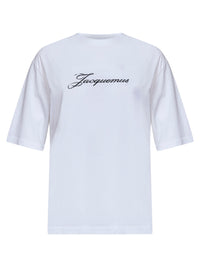 JACQUEMUS Jacquemus Women White Jersey The Jacquemus Logo-Printed T-Shirt