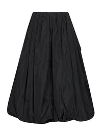 Jil Sander Women Black Lightweight Taffeta Asymmetric Draped Skirt