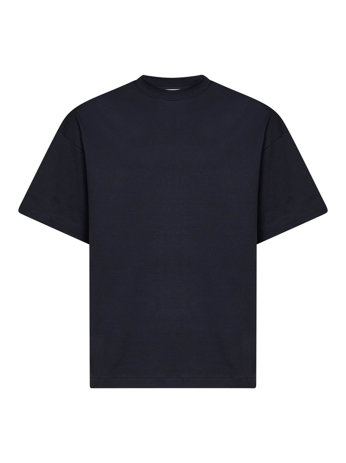 Jil Sander Men Midnight Blue Cotton Boxy T-Shirt With Jil Sander Logo