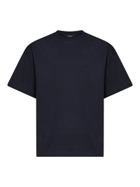 Jil Sander Men Midnight Blue Cotton Boxy T-Shirt With Jil Sander Logo