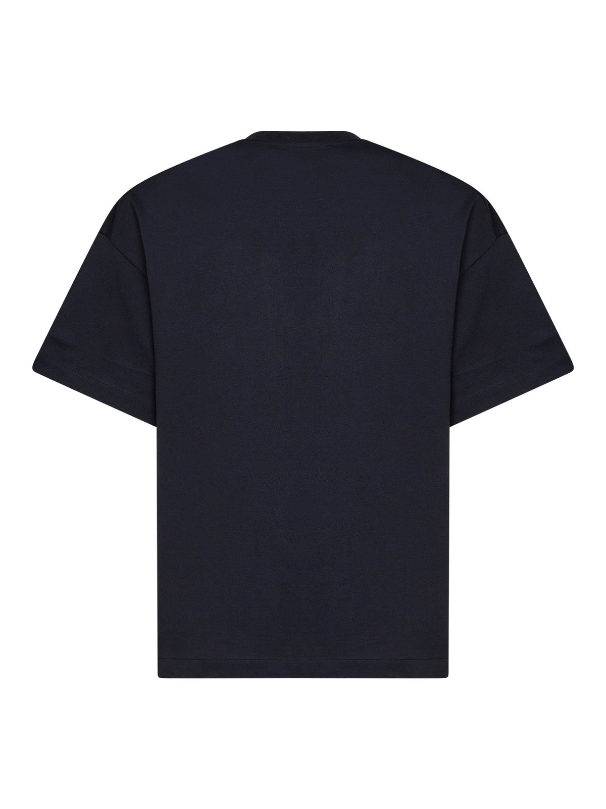Jil Sander Men Midnight Blue Cotton Boxy T-Shirt With Jil Sander Logo