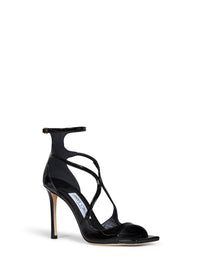 Jimmy Choo Women Black Patent Leather Azia 95 Sandals