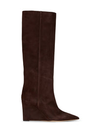 JIMMY CHOO Jimmy Choo Women Chocolate Suede Blake 85 Knee-High Boots