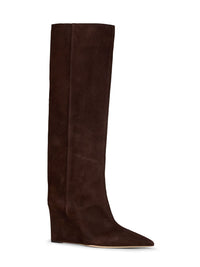 JIMMY CHOO Jimmy Choo Women Chocolate Suede Blake 85 Knee-High Boots