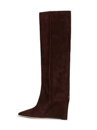 JIMMY CHOO Jimmy Choo Women Chocolate Suede Blake 85 Knee-High Boots