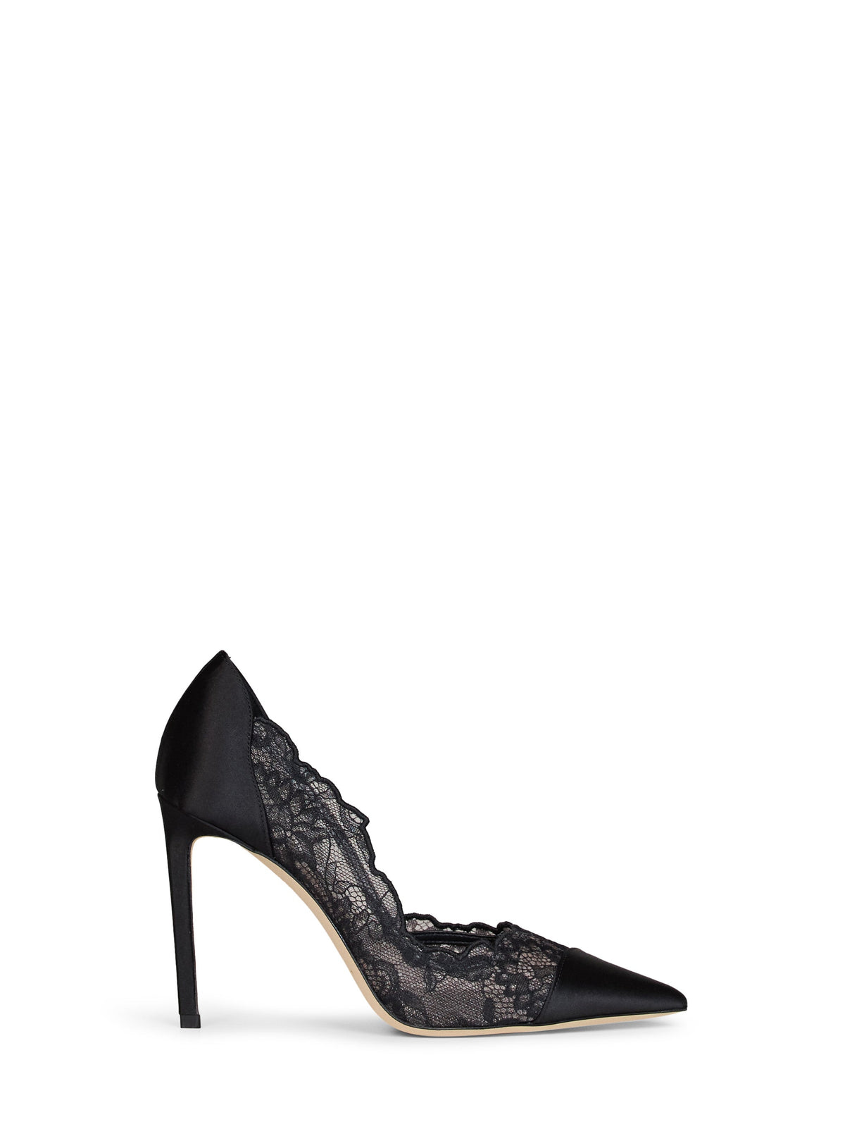 JIMMY CHOO Jimmy Choo Women Black Lace And Satin Brigitte 100 Pumps