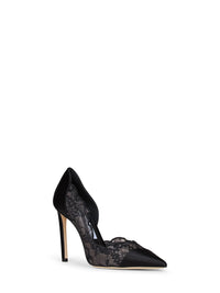 JIMMY CHOO Jimmy Choo Women Black Lace And Satin Brigitte 100 Pumps