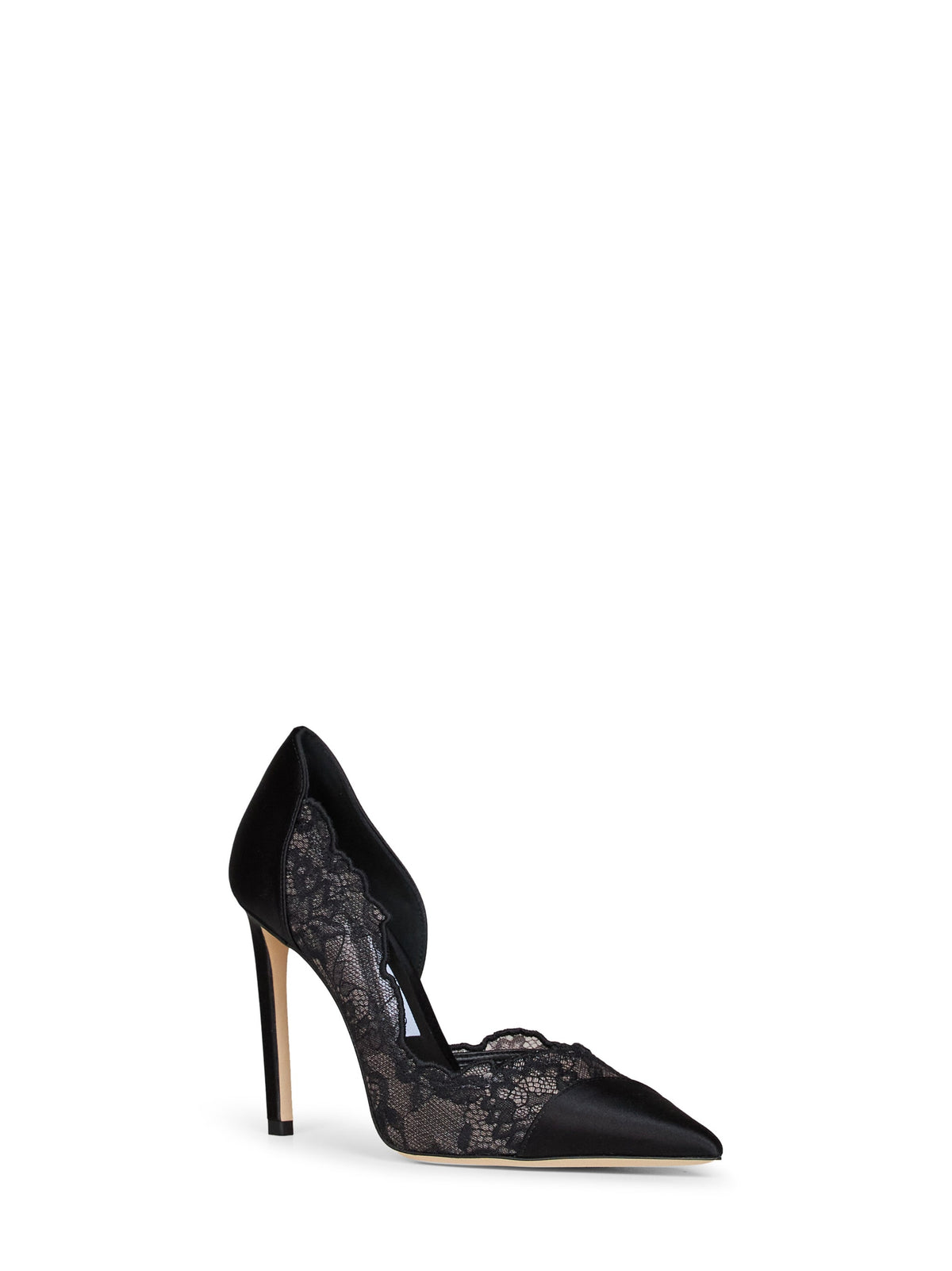 JIMMY CHOO Jimmy Choo Women Black Lace And Satin Brigitte 100 Pumps